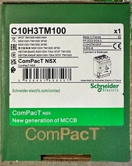 SCHNEIDER C10H3TM100 NSX100H 70kA AC 3P3D 100A TMD molded case circuit breaker