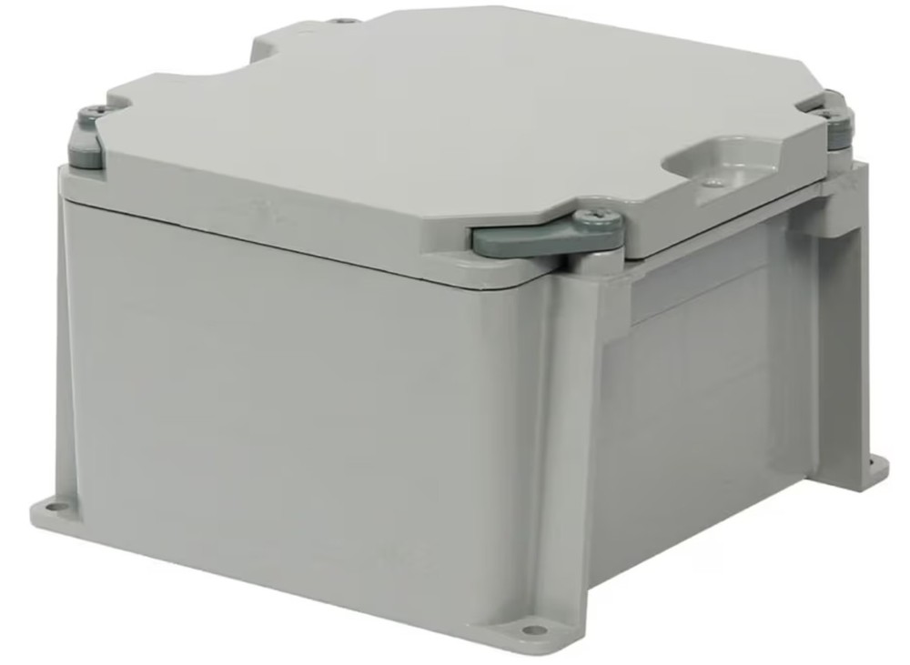 IPEX JBX664 PVC Junction Box 6 Inch x 6 Inch x 4 Inch 172.05 Cubic-Inch Gray New