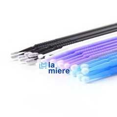 LA MIERE 400Pcs Bendable Dental Microbrush Applicator, Disposable 2.0mm, Pink