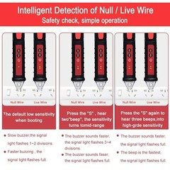 Voltage Electric Tester Volt Detector Test Pen Non-Contact Sensor AC DC 12-1000V