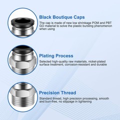 12 Pcs Push to Connect Fittings 1/2 Inch Tube OD x 1/2 Inch NPT Thread Pneuma…