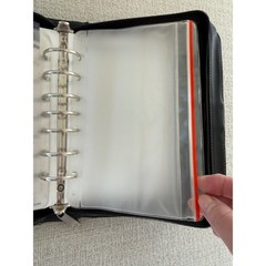 Franklin Covey Leather Planner Binder 7 Ring Retractable Handles Black 8 x 10