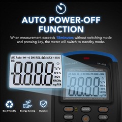 Digital Multimeter TRMS Autorange AC/DC Volt Amp Ohm Temp Continuity NCV 6000Cou
