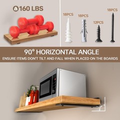 Shelf Brackets 10 Inch (Excluding Shelves), 6 Pack Heavy Duty Floating Shelf …