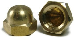 Brass Solid Hex Acorn Cap Nut UNC 5/8-11, Qty 25