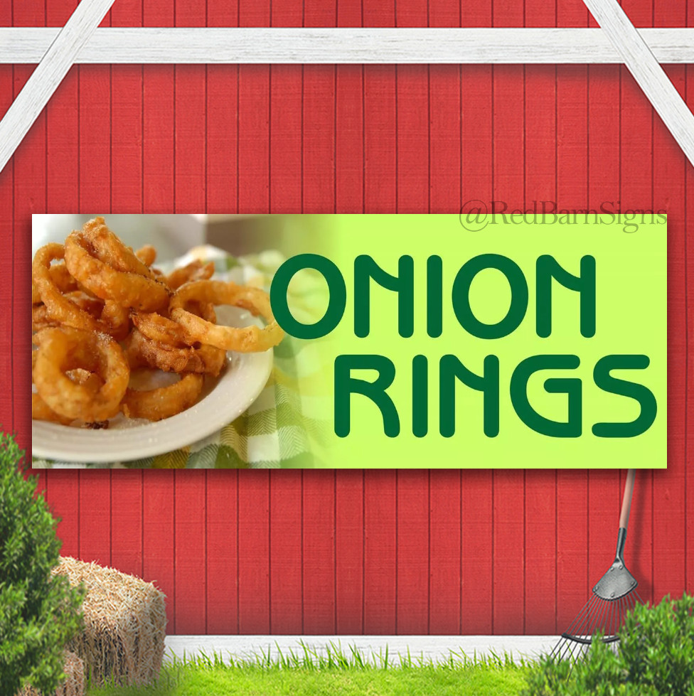 Onion Rings | Vinyl Banner w/ Grommets