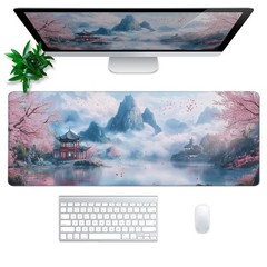 Cherry Blossom Watercolor Extended-31.5×11.8 Inch,