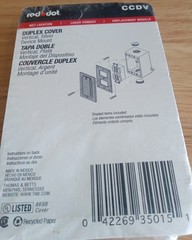 Red Dot WR181-C Vertical Duplex Receptacle Cover CCDV – New