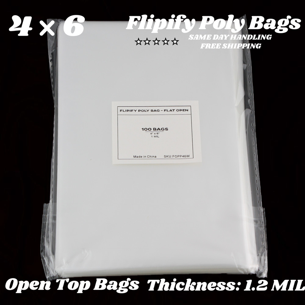 4×6 Clear Bags Flat Open Top Plastic Cellophane Treat Bakery Cookies Candies