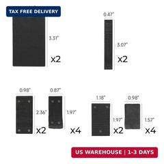 SIDAZON 16 Pack Multiple Size Slopes Black Plastic Composite Shims Leveling Wedg