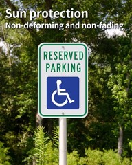 Handicap Parking Sign – 18 x 12 Inch Aluminum 12×18 inches, Reflective-Blue
