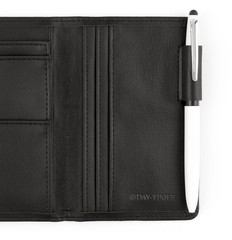 Day-Timer Antique Vinyl Open Style Planner Wallet, Black, Compact Size, 3″ x 5″