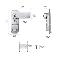 Xnrtop Electric Cabinet Panel Pop Up Lock Push Button Door Cam Lock Silver wi…