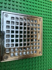 Smith Square Nickel Bronze Grate Floor Drain Shown In Pictures