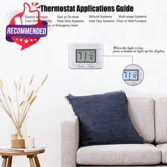 White Non-Programmable Home Thermostat 2 Heat 2 Cool Multistage