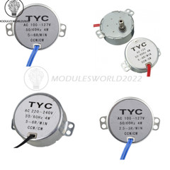 TYC-50 AC12V/110V/220V Synchronous Motor 2.5/3/5/6RPM 4W 50/60Hz For Microwave