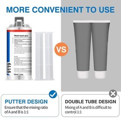 STRONGEST METAL STEEL ALUMINUM BOND PERMANENT FIX GLUE EPOXY COLD WELD SYSTEM