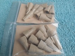 LOT OF 2 Ten Packs 3M #412 TAN WIRE CONNECTORS TWIST ON CONICAL CONNECTORS