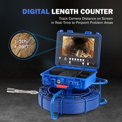 Sewer Camera 230ft/70m Pipe Inspection Camera 512hz Self-leveling Meter Counter