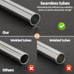 Stainless Steel Round Tube Length 300mm Metal Straight Pipe OD 8mm to 325mm