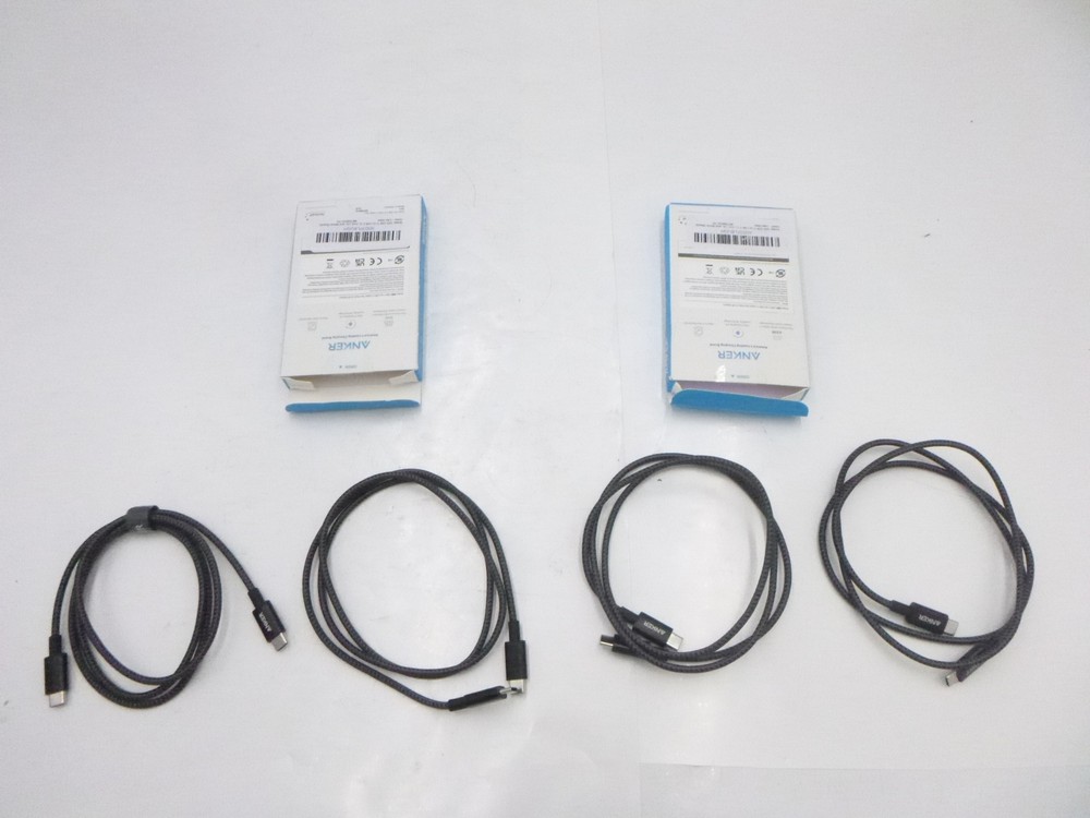 4 Pack Anker 333 USB-C to USB-C 3.3′ 100W Nylon Cable A8756 For 2020 MacBook Pro