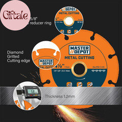 Diamond Cutting Wheel 4 1/2 Inch with 5/8″- 7/8″ Arbor, Cut off Wheel for Metal