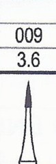 FG7901 Premium Carbide Needle Shaped Bur 12 Blades 10pcs/pk