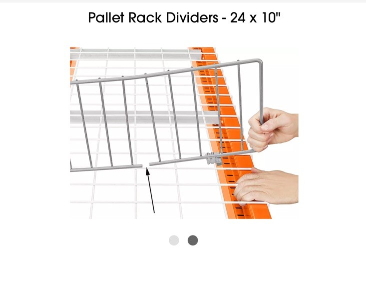 U-Line 24×10” Pallet Rack Dividers – No Tool Installation – 24 MASTER