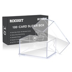 RIXUGIT 10-Pack 100-Count Deck-Case Card-Box – 2 Piece Trading Card Storage B…