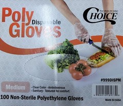 Clear Transparent PolyGloves Powder-latex Free Plastic Food Disposable 100-1000