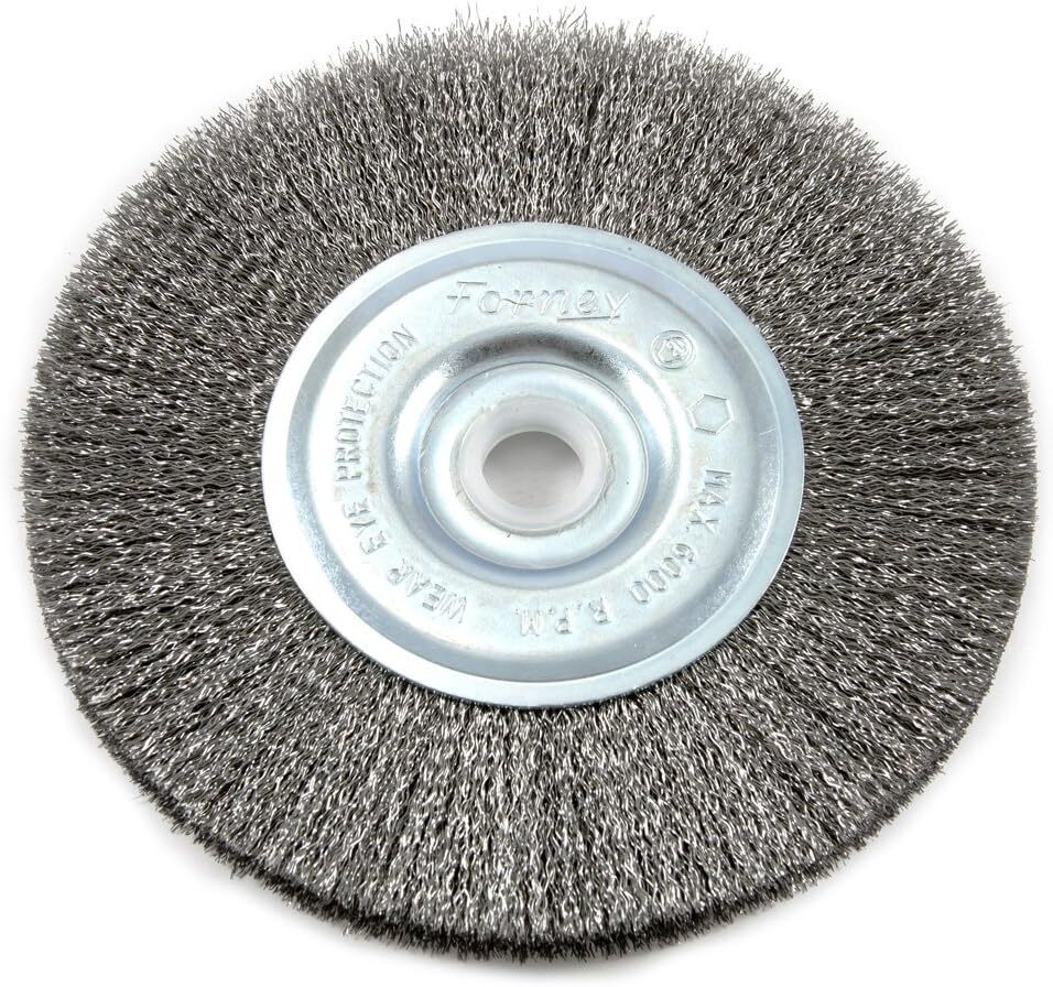 Forney 72743 Wire Wheel Brush, Fine Crimped with 1/2-Inch and 5/8-Inch Arbor,