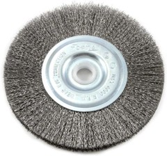 Forney 72743 Wire Wheel Brush, Fine Crimped with 1/2-Inch and 5/8-Inch Arbor,