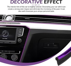 33ft Self-Adhesive Automotive Interior Trim Strips for Door Dash Color: Purple