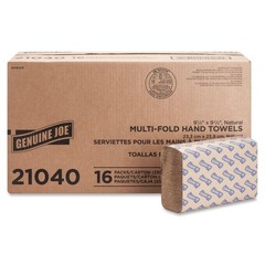 Multifold Paper Hand Towels, 1-Ply Kraft, 9.25″ x 9.4″, 100% Recycled, 250 Co…