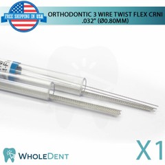 Orthodontic Dental CrNi 3 Strands Wire Twist Flex .032″ (Ø0.80mm) Intraoral