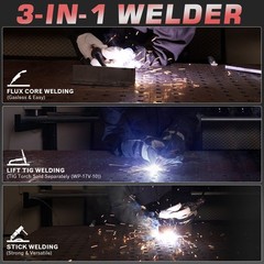 YESWELDER FLUX-140-LT-FLEX 140A 110V Flux Core MIG/Lift TIG/Stick 3-in-1
