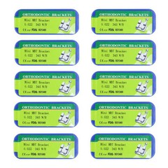 10 kits dental orthodontic mental bracket mini MBT 0.022 345 with hook 20pcs/kit