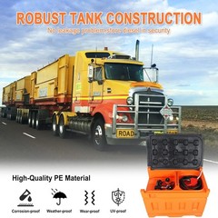 Orange 10GPM Portable Fuel Tanks with 12V DC Electric Transfer Pump 48Gallon