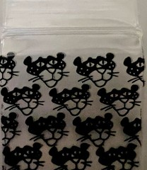 200 SMALL BAGGIES 1010 1′ X 1′ MINI RESEALABLE POLY DESIGNER BAGS BLACK PANTHER