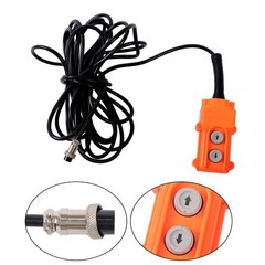 2-in-1 Portable Electric Hoist Power Winch 1100 lbs Wired Remote Control 1500W