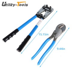 Battery Cable Lugs Crimping Tool Wire Crimper & Cable Cutter For 6-50mm²