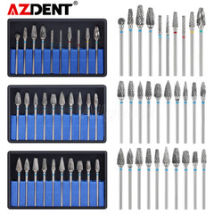AZDENT Dental Lab Polishing Burs Drills Tungsten Steel Carbide Bur HP 2.35mm