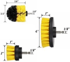 3PCS Drill Brush Power Scrubber Drill Attachments For Carpet Tile Grout Cleaning
