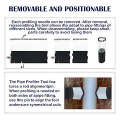 Multi Surface Pipe Profiling Tool Pipe Cutting Template Multi Functional Shape