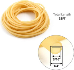 33FT Latex Rubber Tubing, 1/4″ OD, 3/16″ ID Surgical Tube for Home, Lab, Hospita