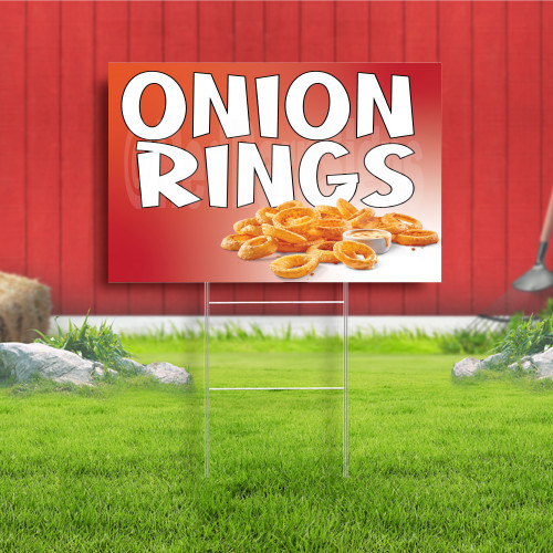 Onion Rings Indoor Outdoor Yard Sign