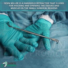 2 Pcs Senn Miller Retractors Sharp & Blunt 6 3/8″ Double Ended Dermatology Set