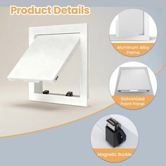 White 12×12 Inch Aluminum Alloy Wall Ceiling Drywall Access Door Panel