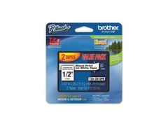 Brother TZE2312PK Black Print on Premium White Laminated Tape for P-touch Label
