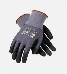 MaxiFlex PIP 34-874/L Foam Nitrile Grip Coated Work Gloves 12 Pieces Pack-New